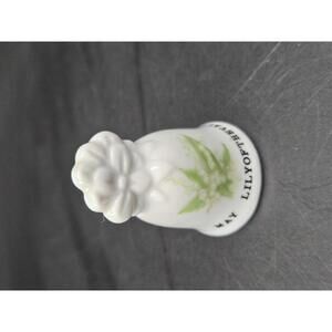 Vintage May Lily of the Valley Porcelain Bell Fairwax Taiwan ROC 2" Birth Flower